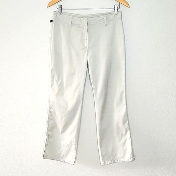 EXPRESS JEANS Stretch Off White Cropped Ankle Pants size 5/6 - Picture 1 of 16